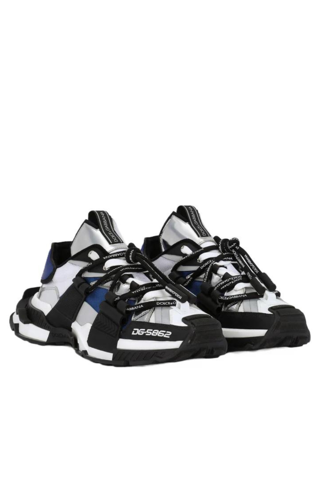 Dolce & Gabana Space Black/Blue Mixed-materials Sneakers