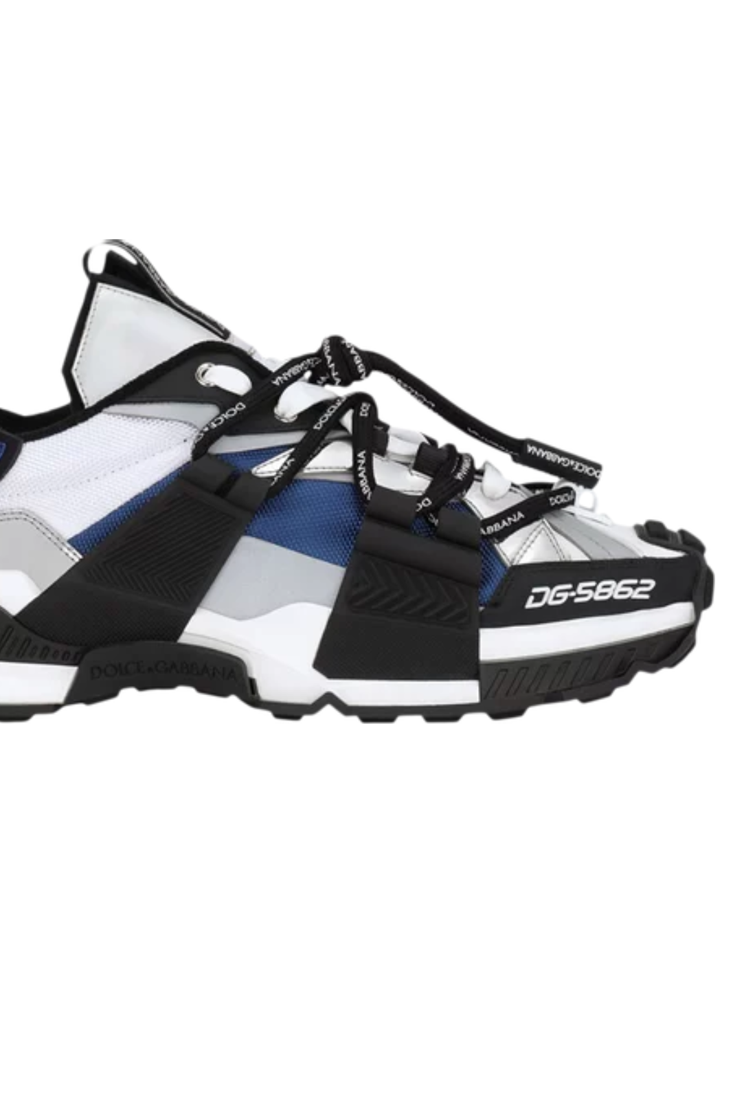 Dolce & Gabana Space Black/Blue Mixed-materials Sneakers Dolce & Gabana Space Black/Blue Mixed-materials Sneakers