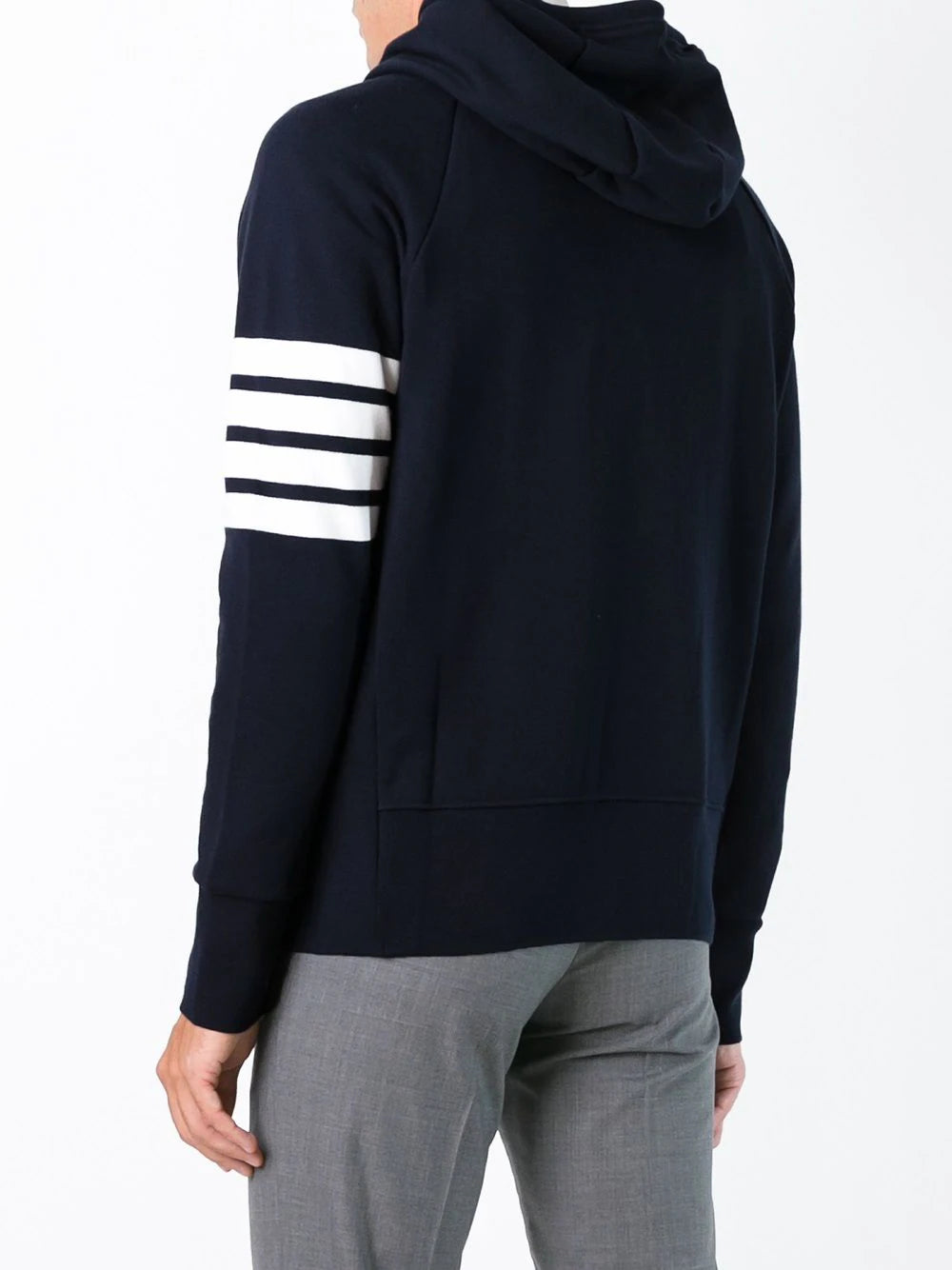 Thom Browne 4-Bar jersey zip-up hoodie2