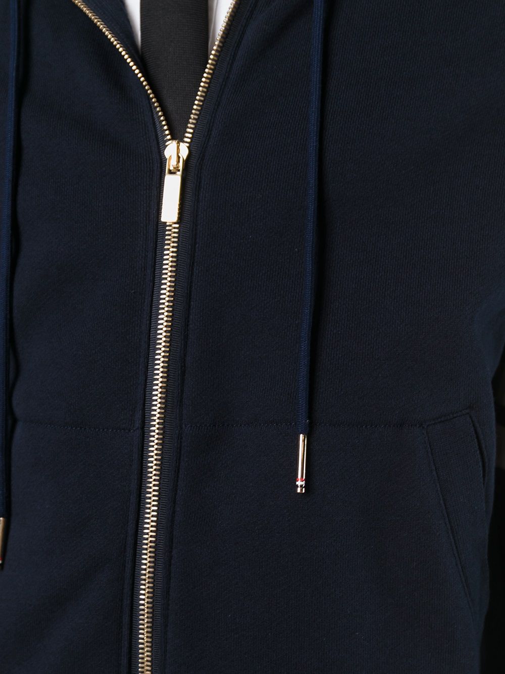 Thom Browne 4-Bar jersey zip-up hoodie3