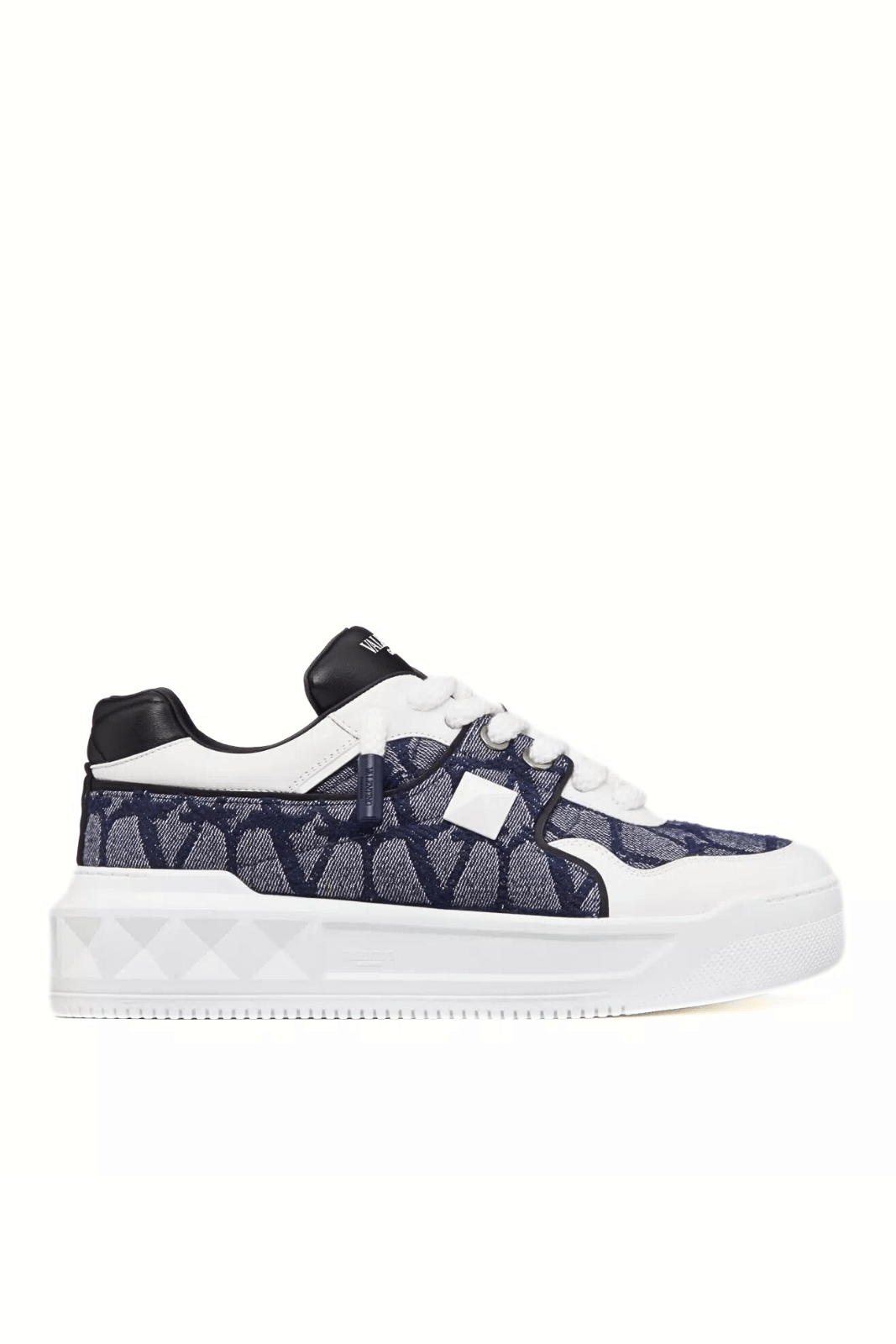 Valentino Garavani One Stud XL Low-Top Trainer in Denim