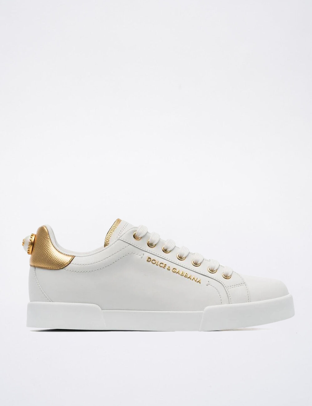 Dolce & Gabbana Portofino logo-tag leather sneakers