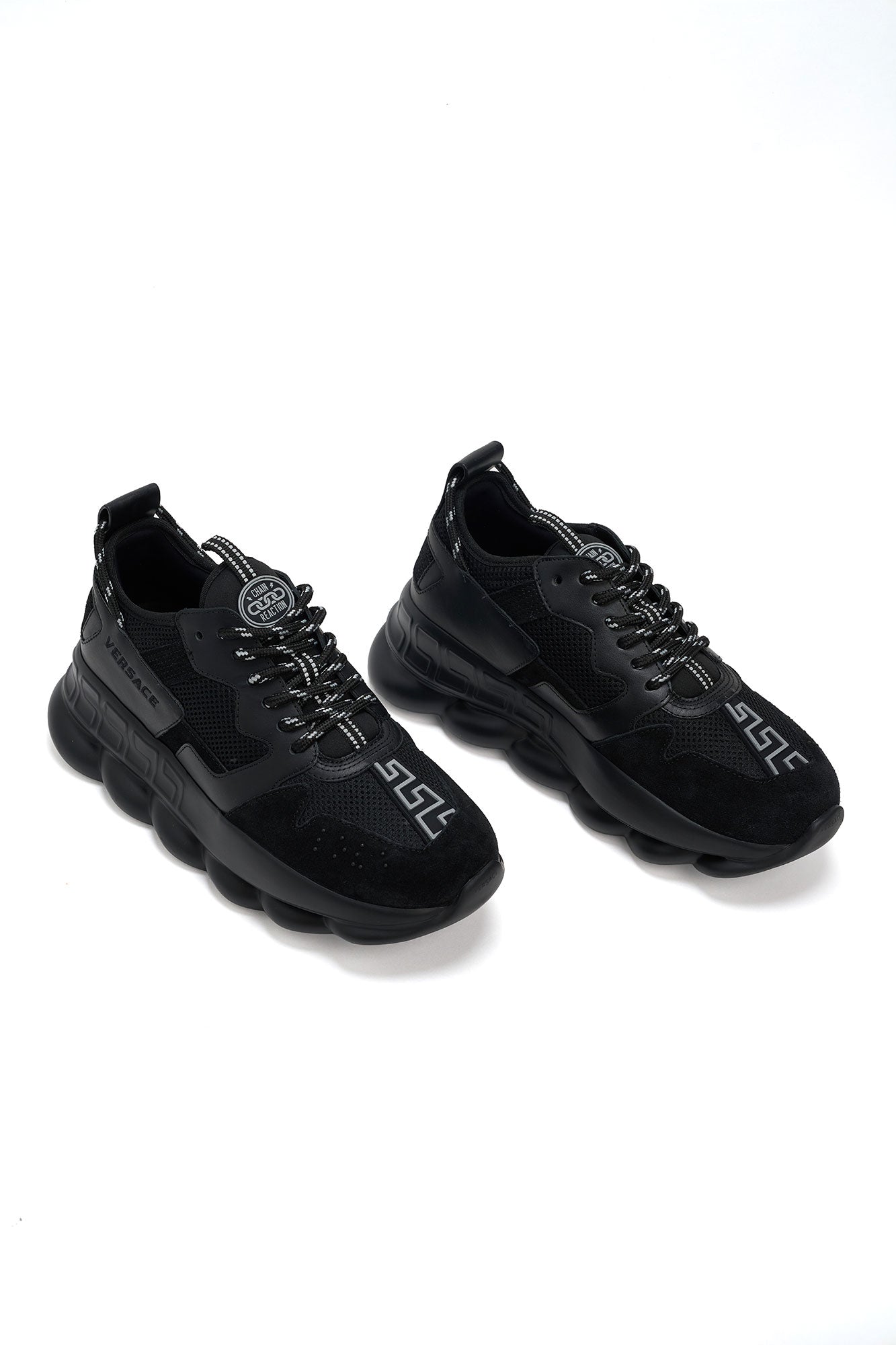 Versace Chain Reaction V2 Full Black Men Sneakers