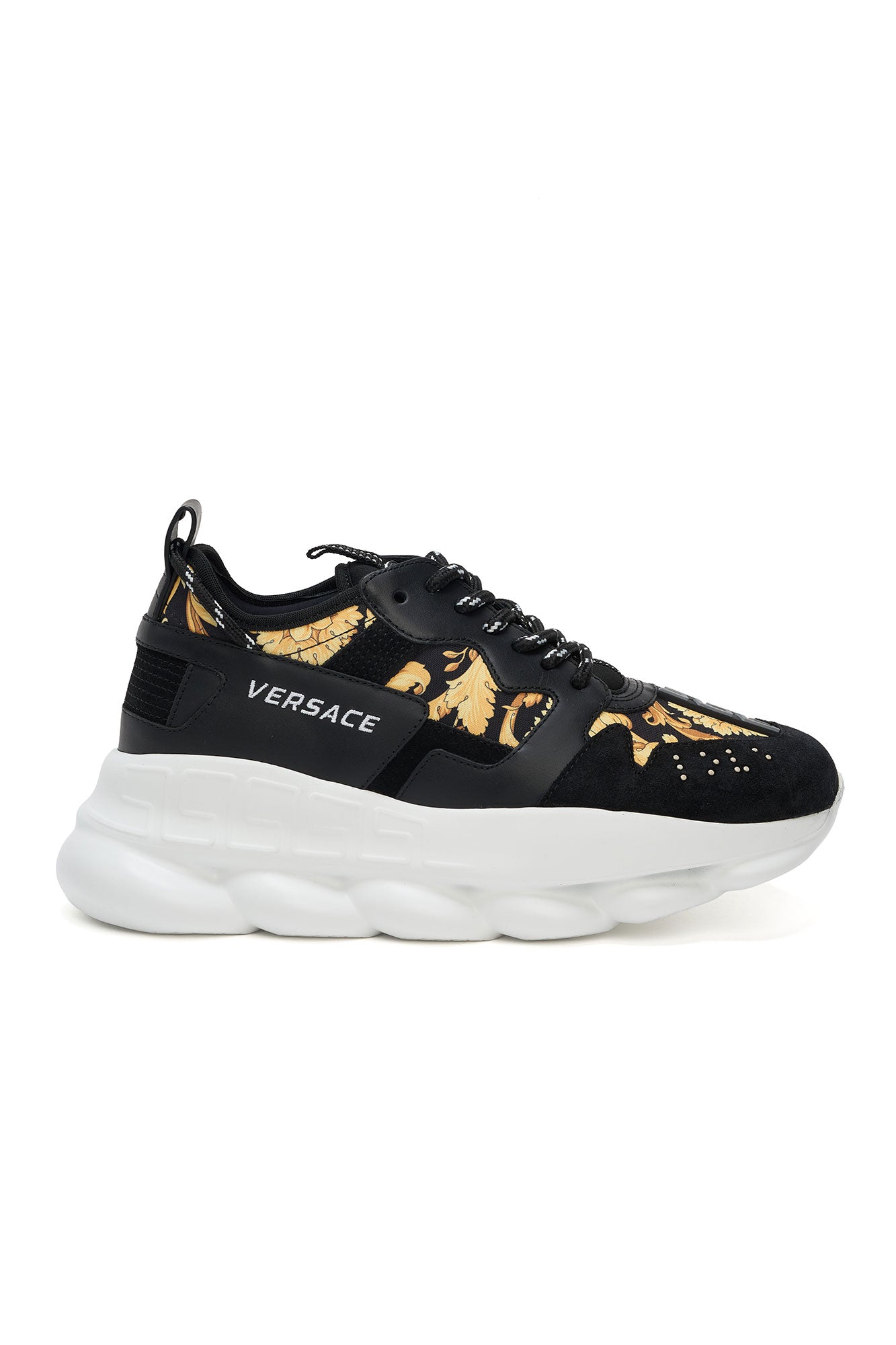 Versace Chain Reaction V2  Black Barocco Man Sneakers