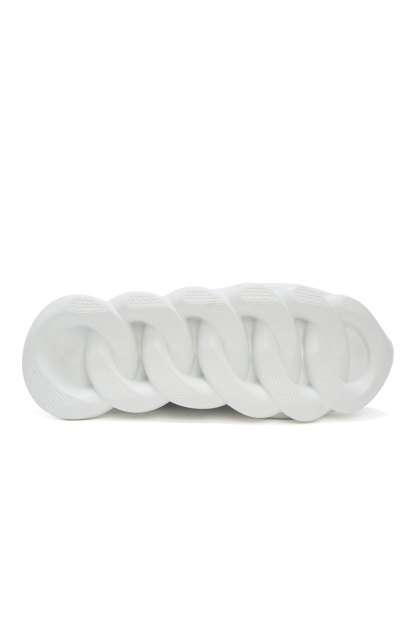 Stack of white towels on a white background