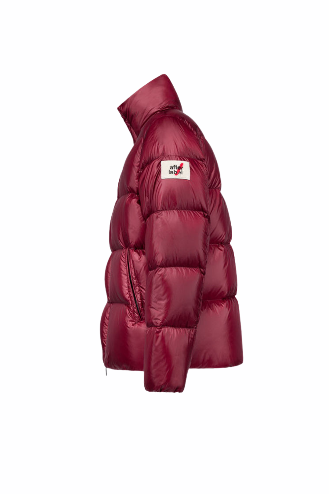 After Label Chamonix Short Down Jacket N051 dark red