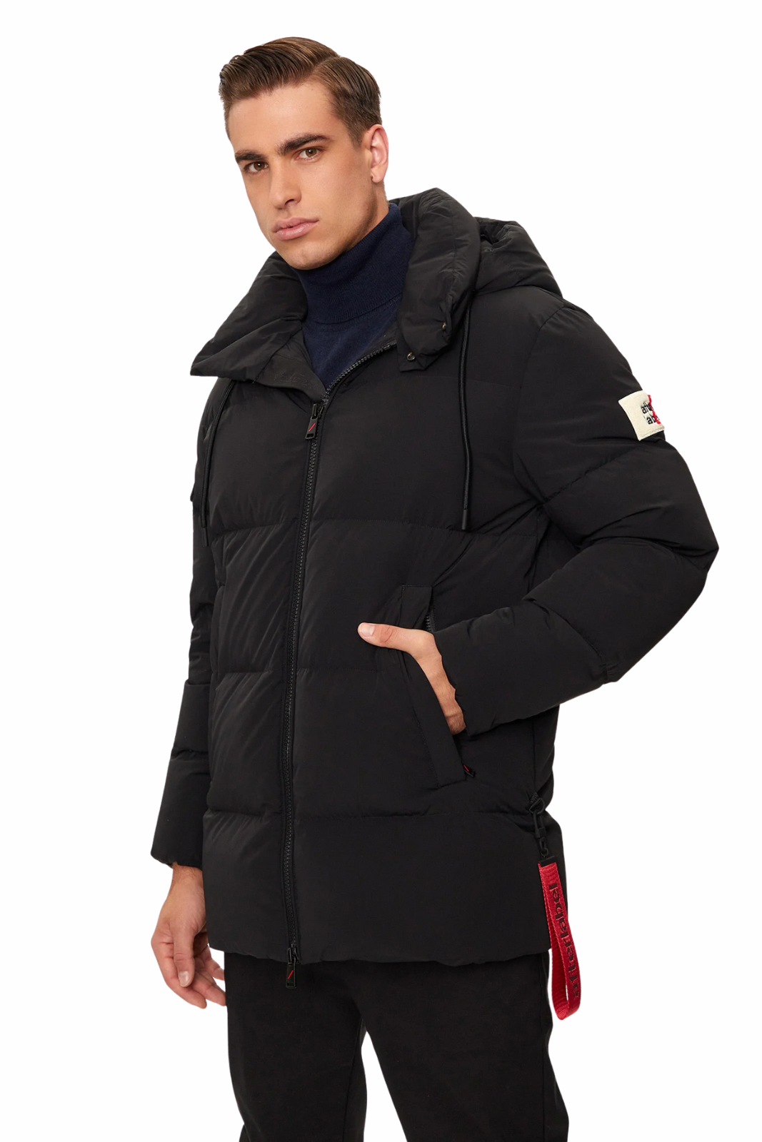 After Label Vancouver hooded Black puffer jacket