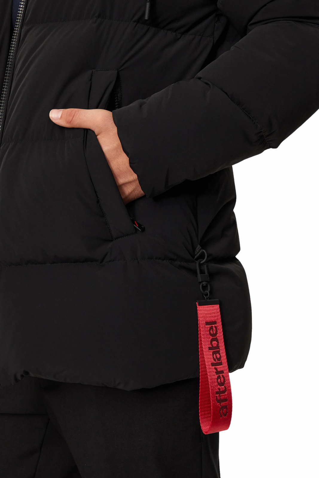 After Label hooded Black puffer jacket