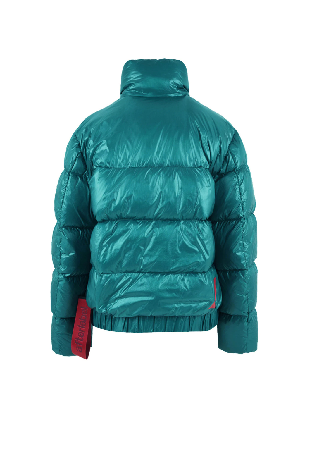 After Label Petrol green quilted down jacket for men