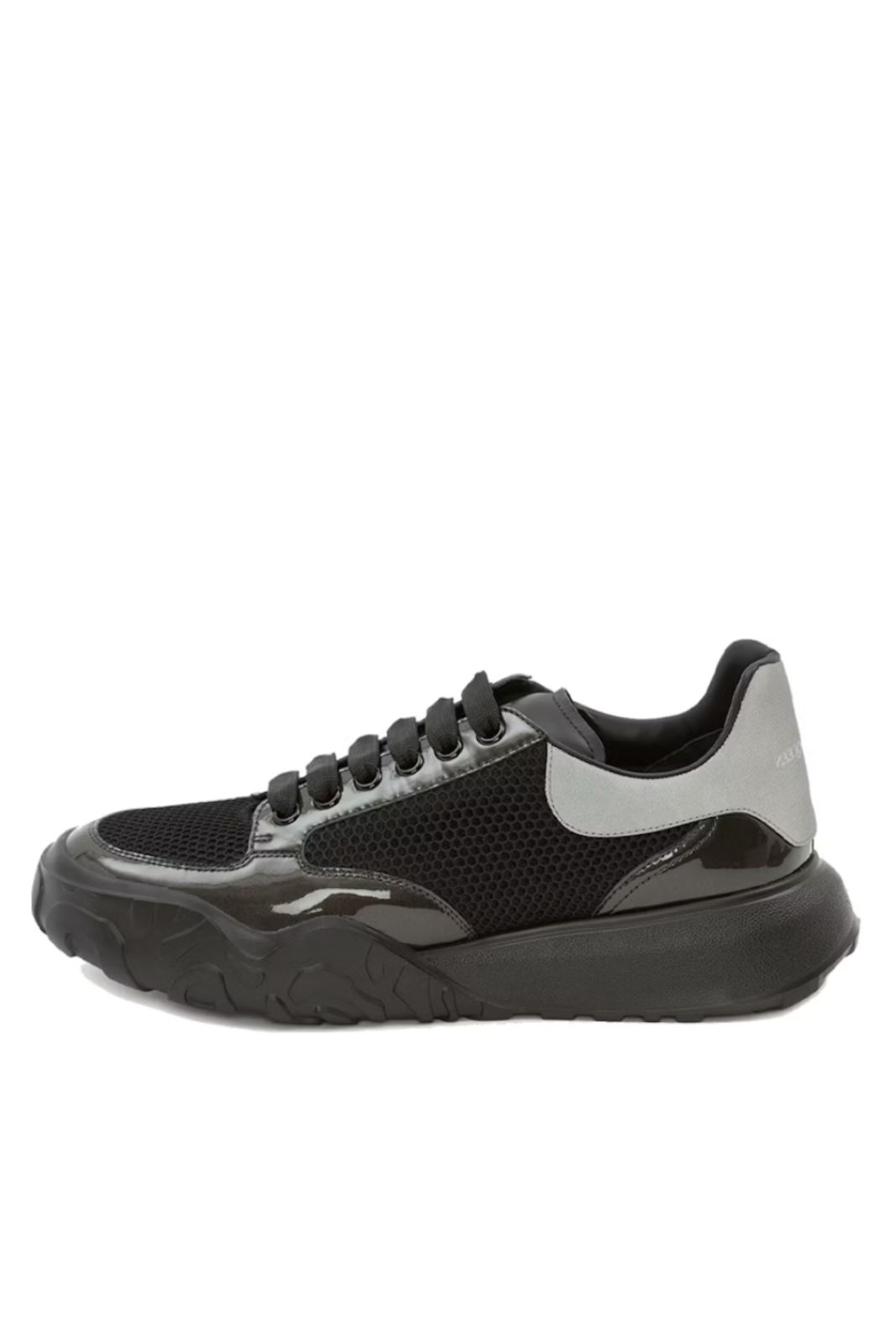 Alexander McQueen Court Trainer Black Nappa Leather Man Sneakers