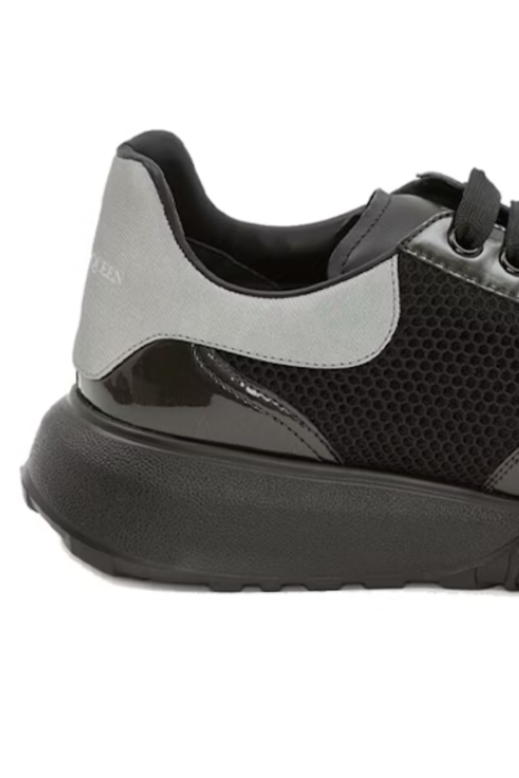 Alexander McQueen Court Trainer Black Nappa Leather Man Sneakers