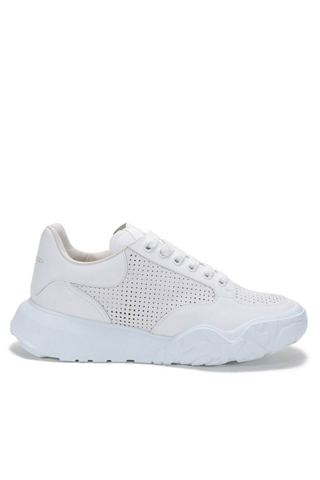 Alexander McQueen Court Trainer White Cut-Out Man Sneakers