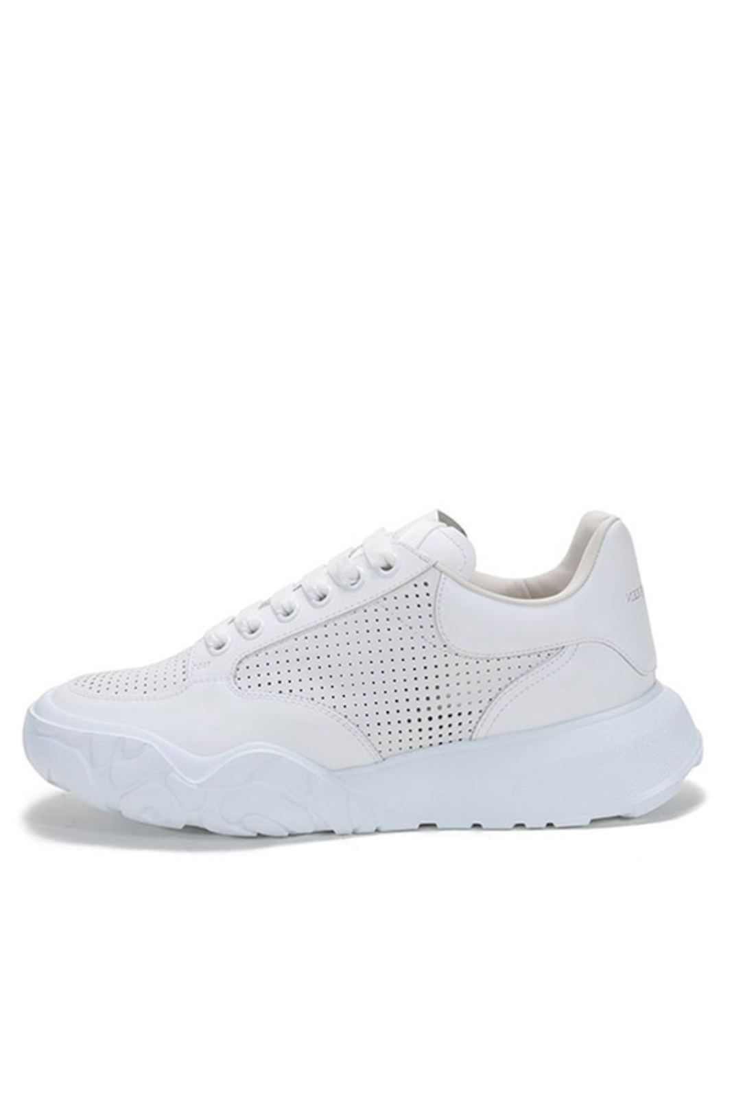 Alexander McQueen Court Trainer White Cut-Out Man Sneakers