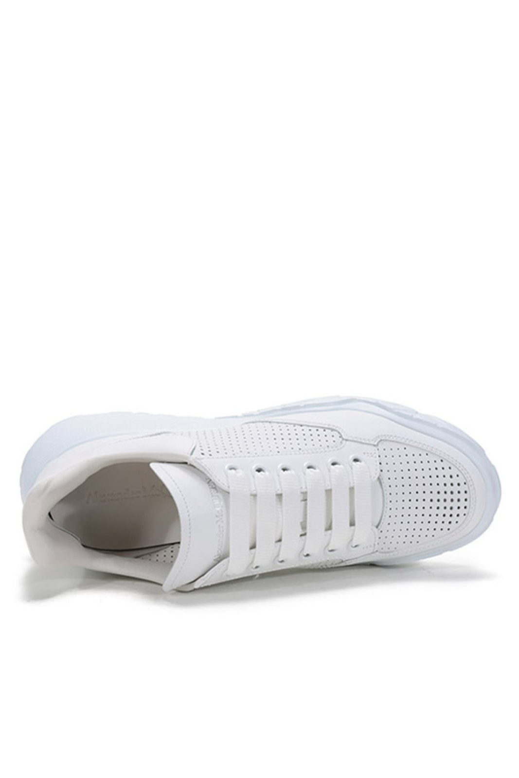 Alexander McQueen Court Trainer White Cut-Out Men Sneakers