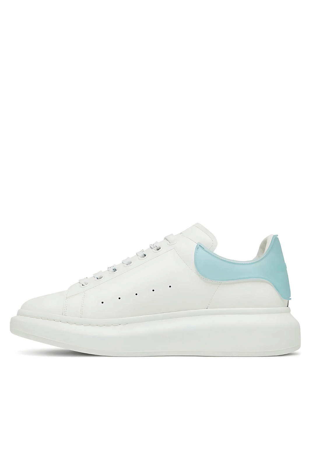 Alexander McQueen Logo Detailed Lace-Up Sneakers White/Baby Blue