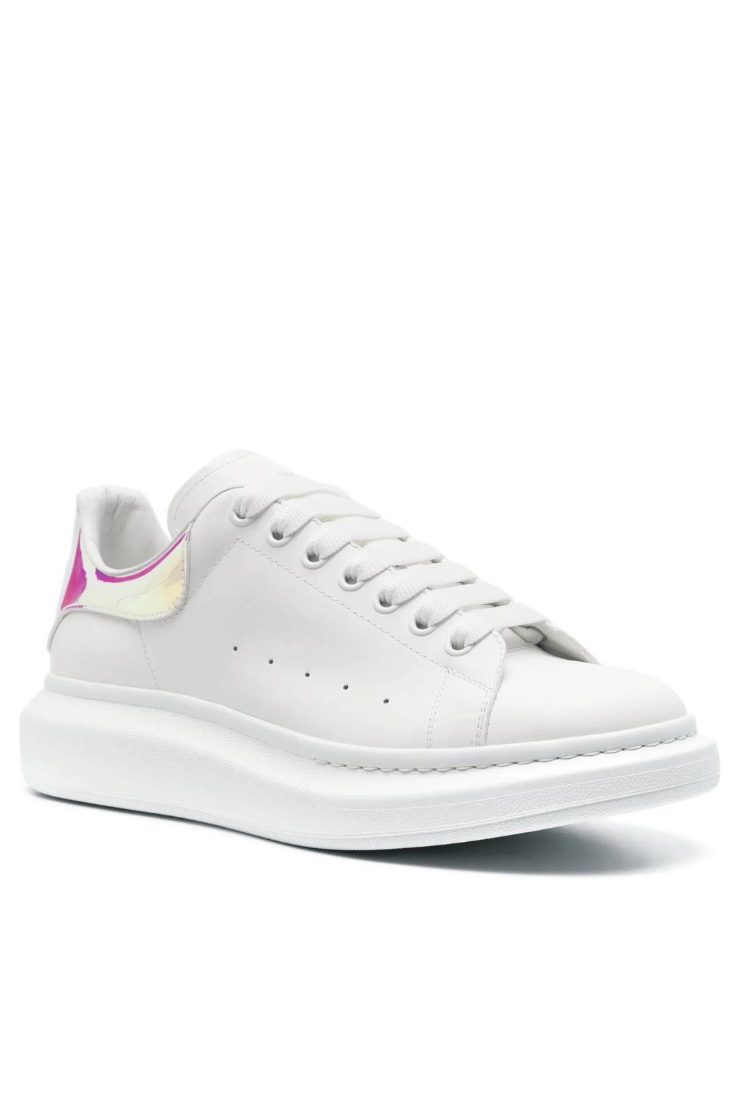 Alexander McQueen Oversized lace-up White/Rainbow multicolor man sneakers