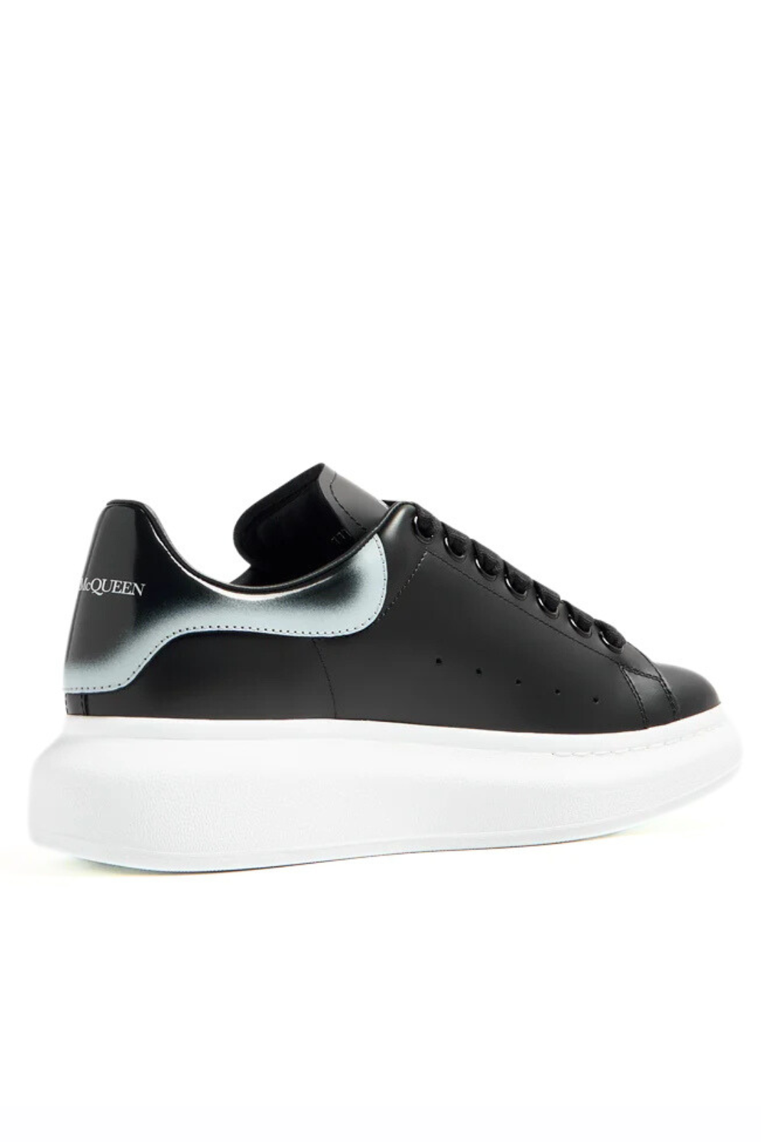 Alexander McQueen Oversized Sneaker Faded Heel Black Silver