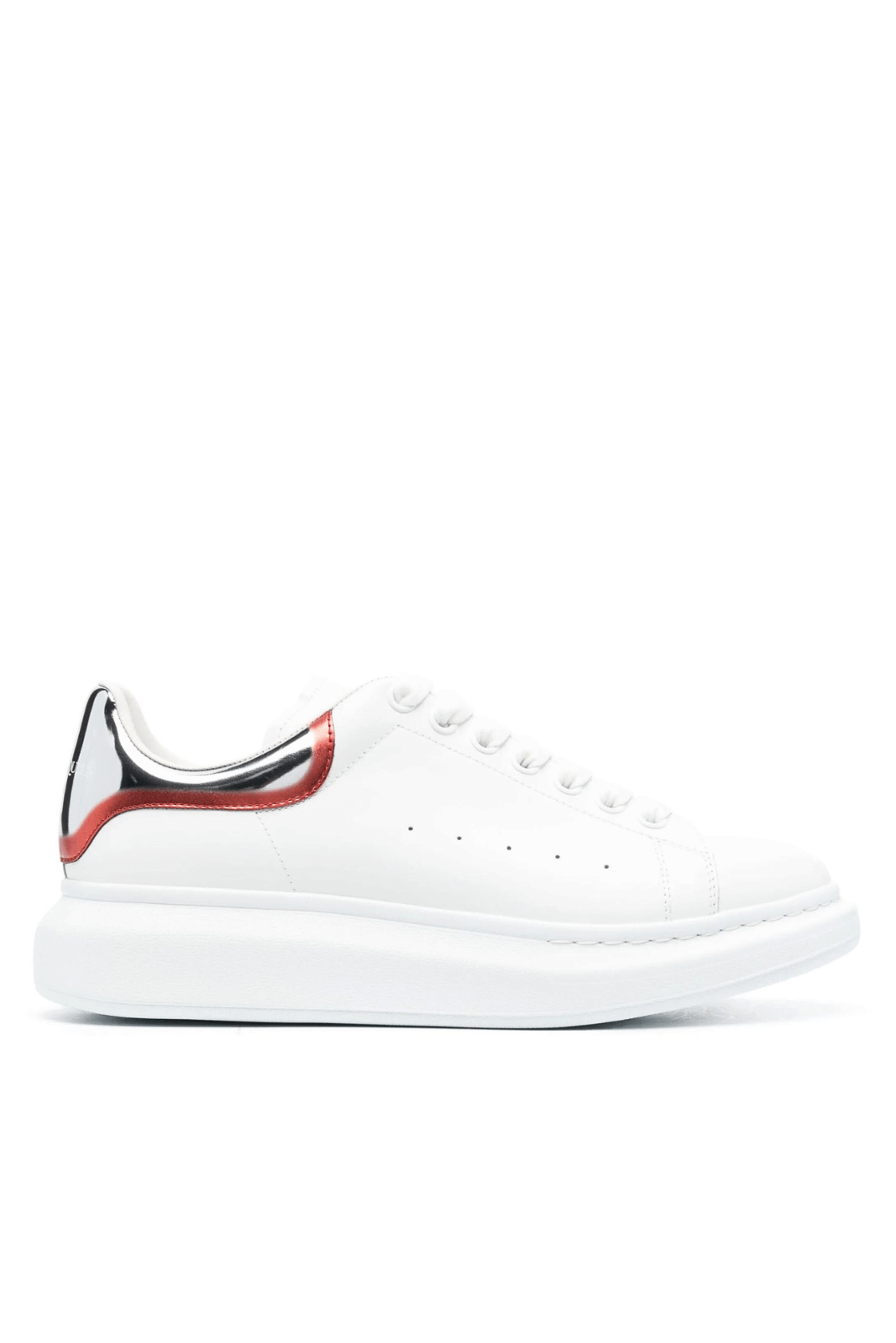 Alexander McQueen Oversized Sneaker White Silver Lust Red