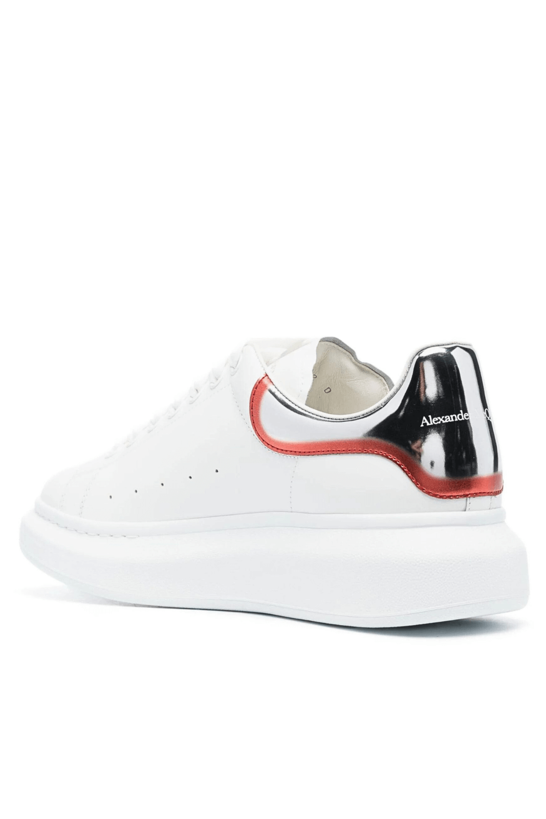 Alexander McQueen Oversized Sneaker White Silver Lust Red