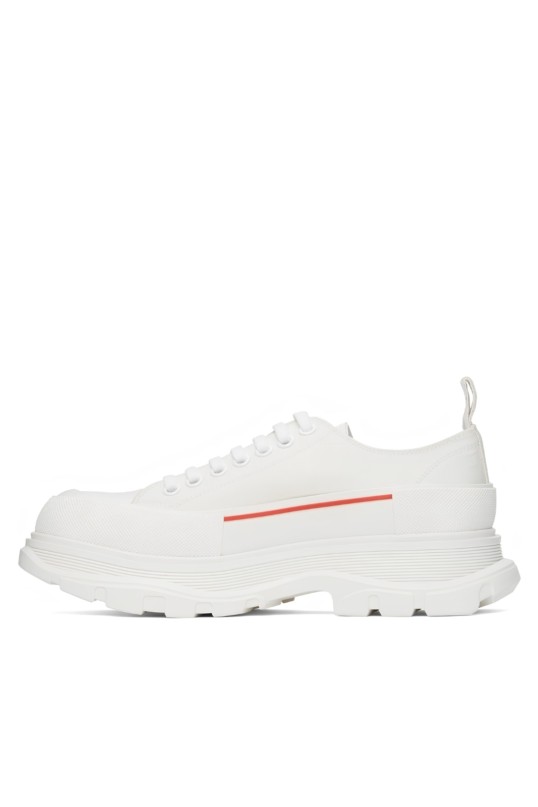Alexander McQueen White & Blue Tread Slick Graffiti Sneakers