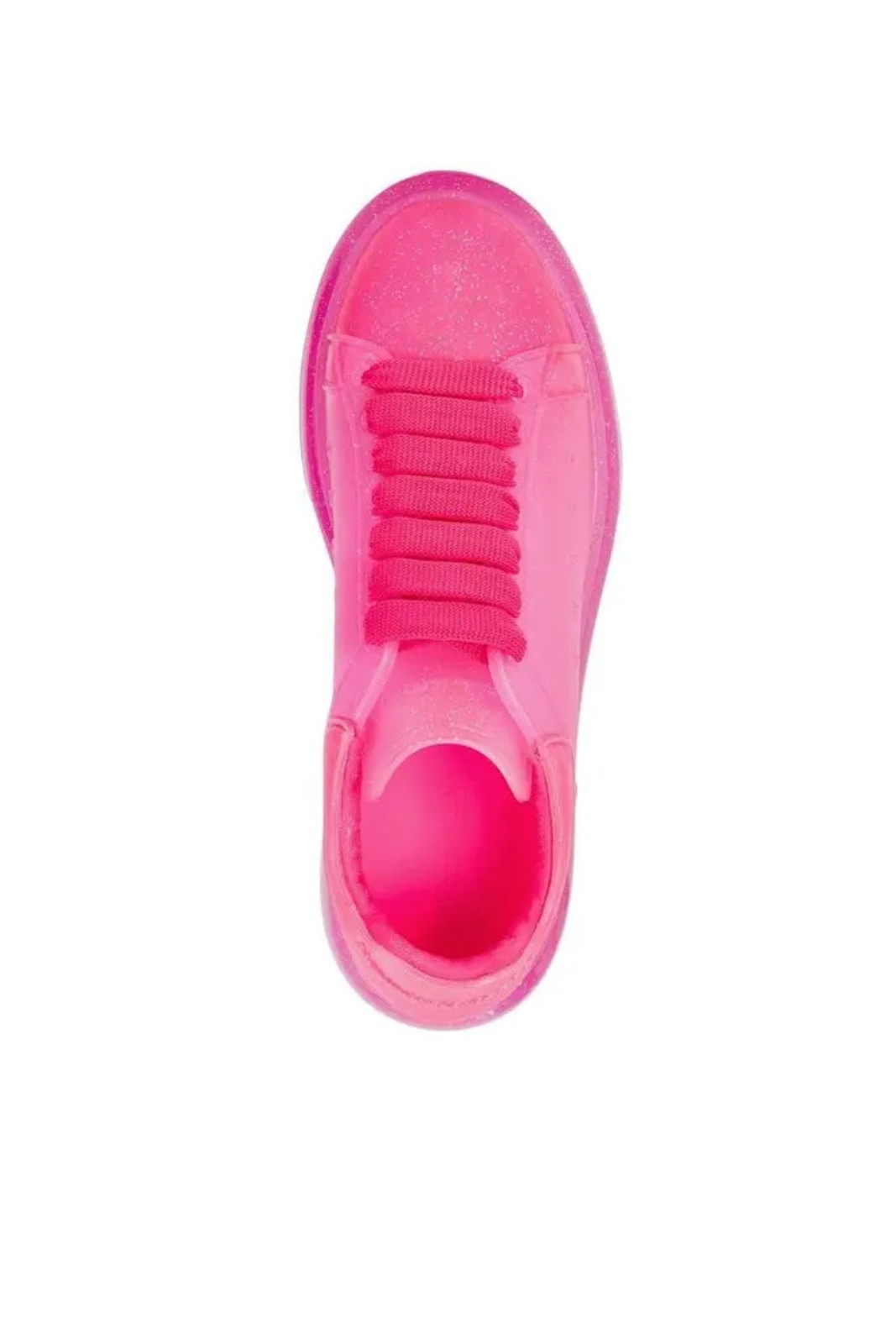 Alexander McQueen Oversized Glitter Rubber Sneakers Pink