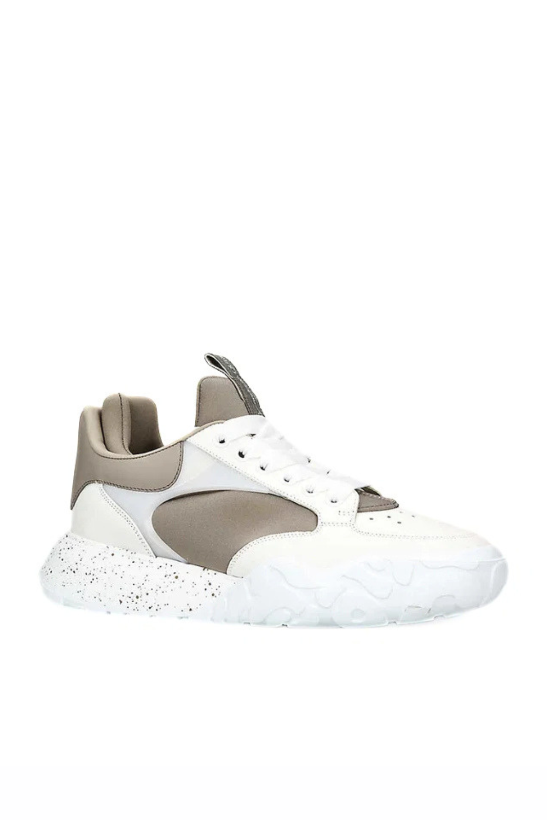 Alexander McQueen Court Leather Mid-Top Trainers White Brown