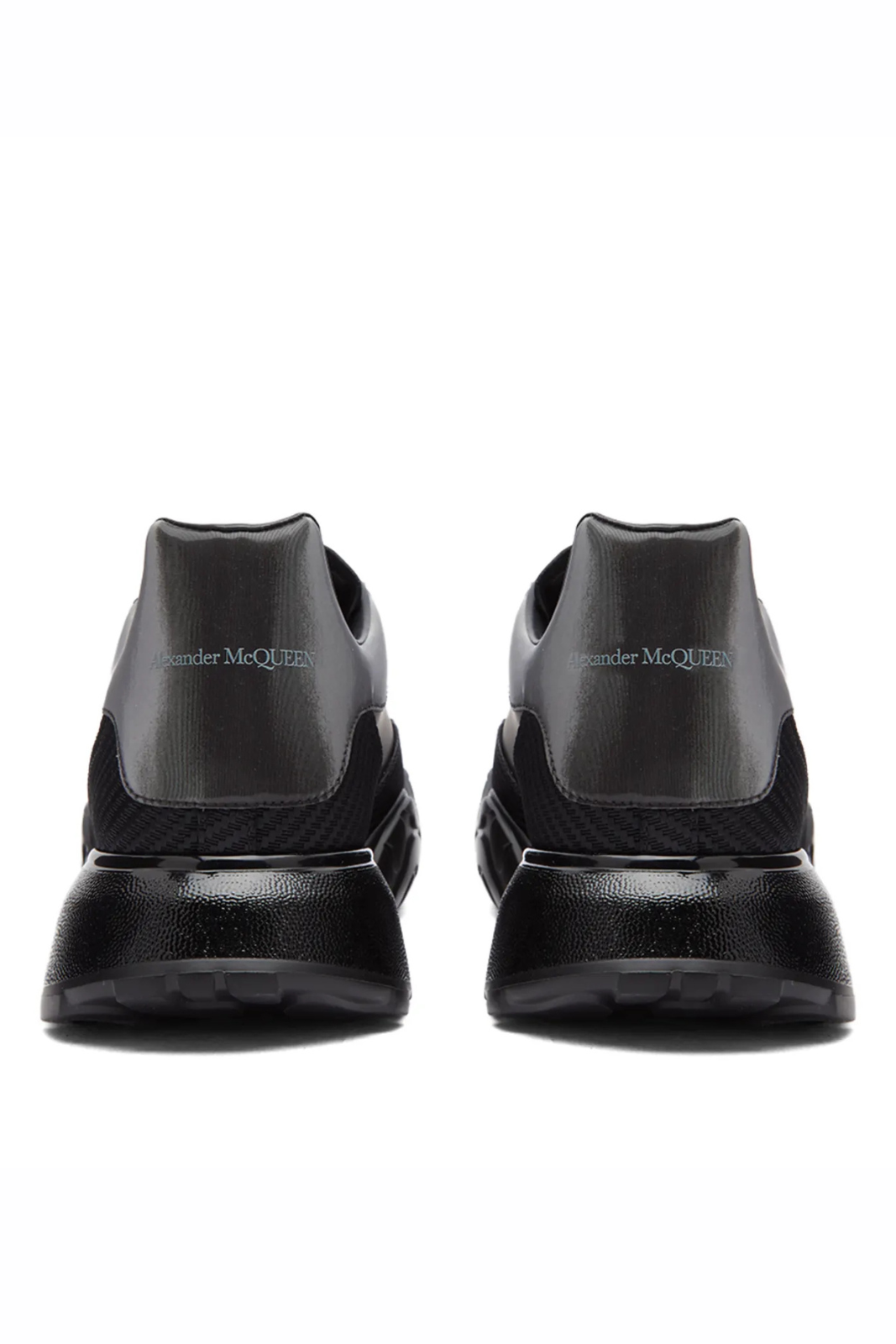 Alexander McQueen Men's Court Sneakers in Black Grey