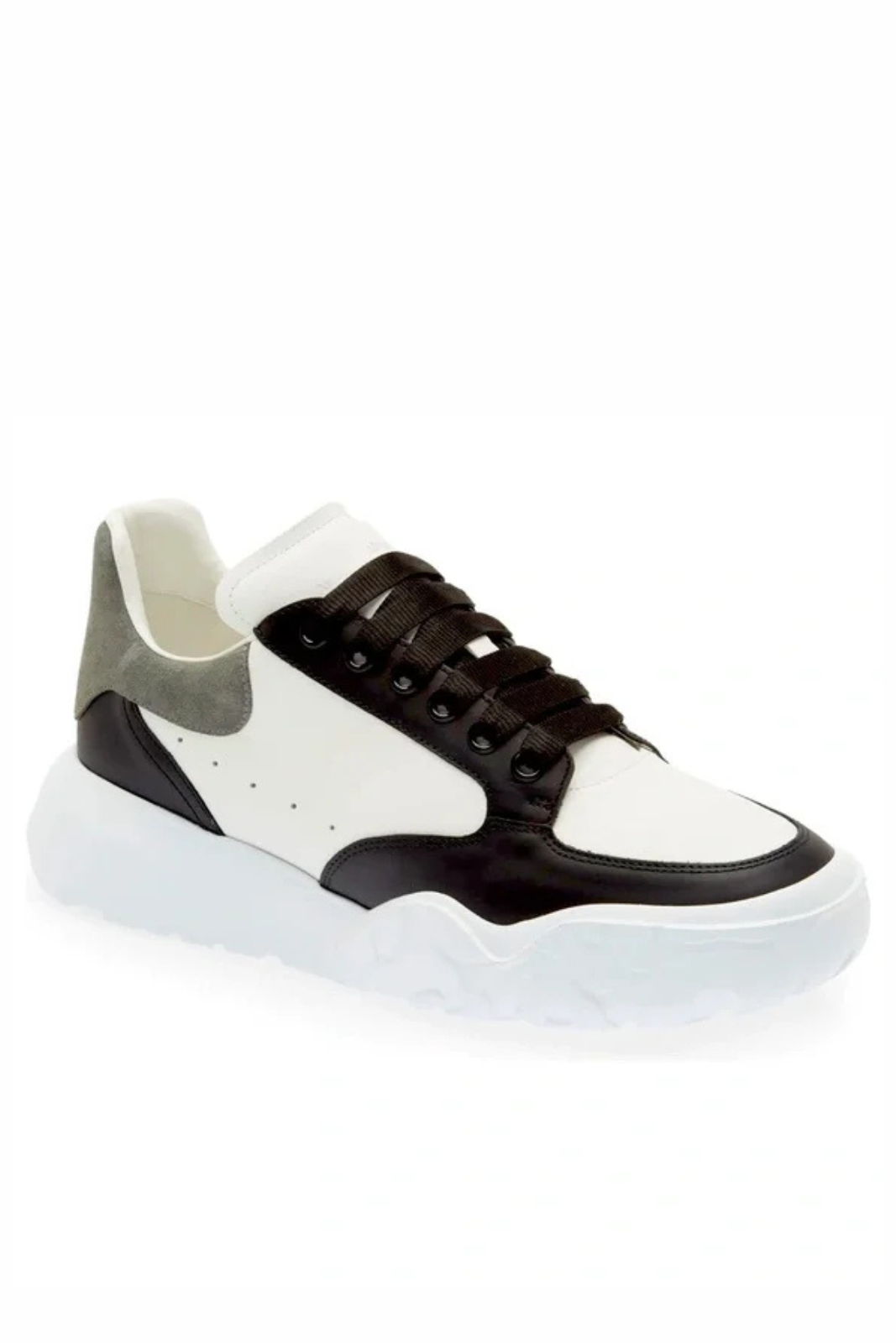 Alexander McQueen Court Trainer Black White Arctic Grey