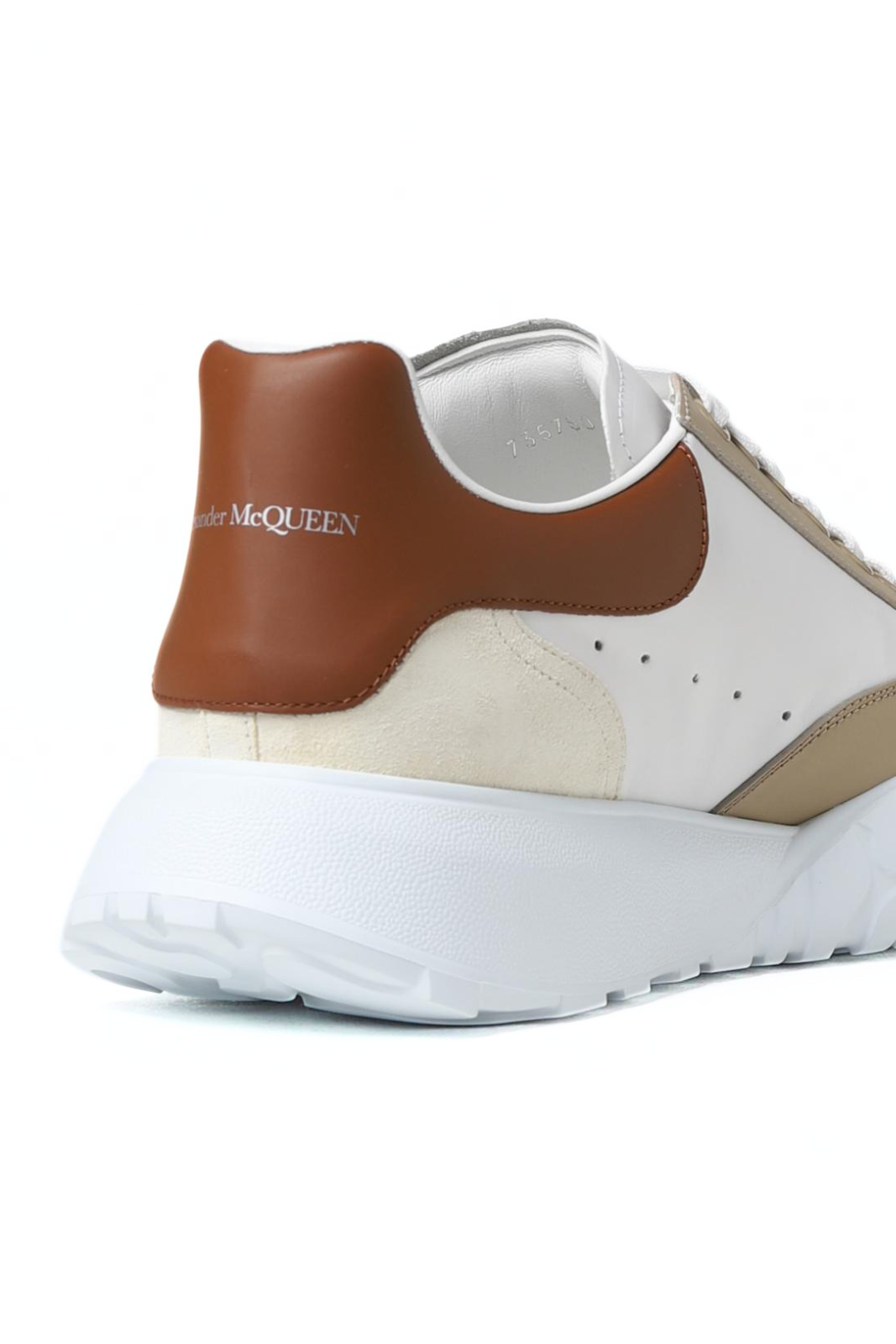 Alexander McQueen-Court Trainers White Tan Red man Sneakers