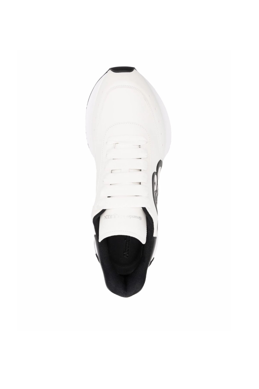 Alexander McQueen Sprint Runner crest-print Black White woman sneakers