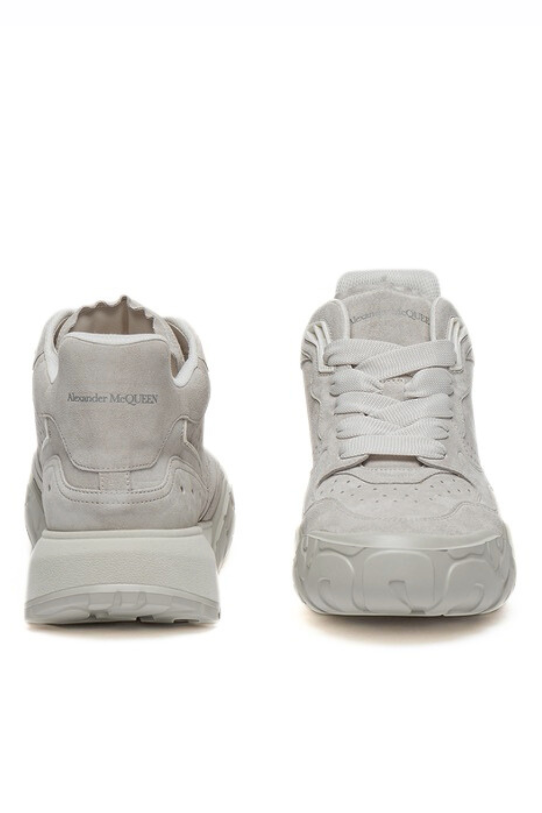 Alexander McQueen Gray Court Trainer Mid-Top Sneakers Grey