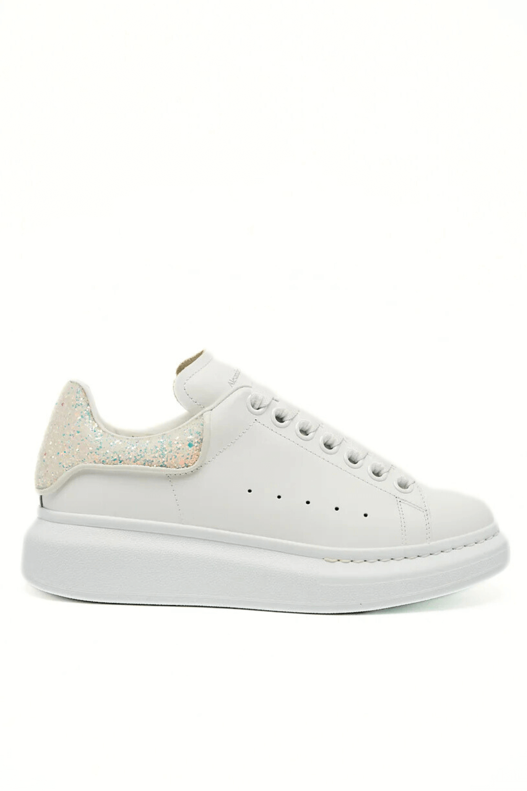Alexander Mcqueen Iridiscent Glitter in White