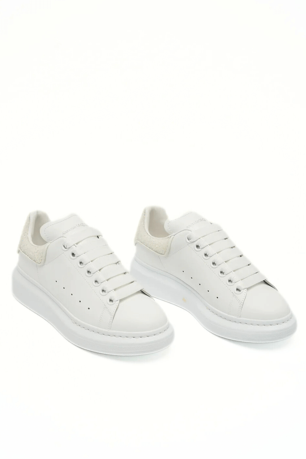 Alexander Mcqueen Iridiscent Glitter in White
