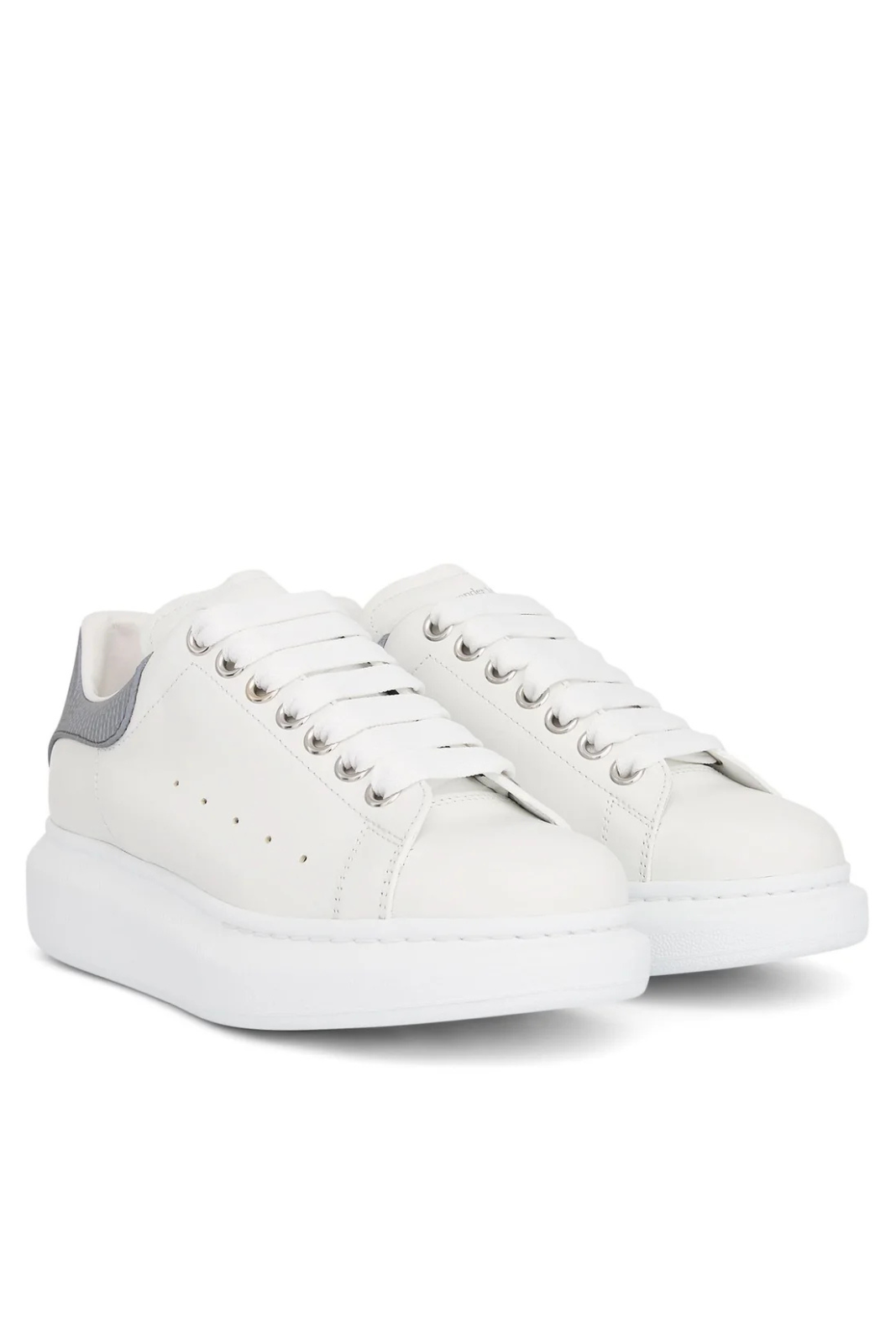 Alexander McQueen Larry Oversized Sneaker in White Cement Grey