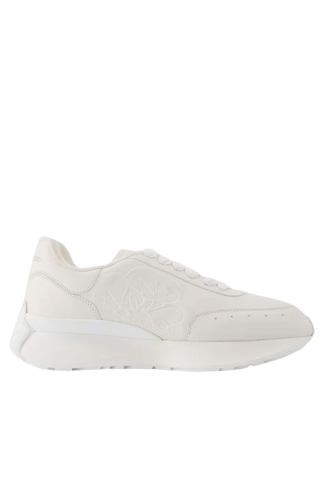 Alexander Mcqueen Sprint Runner Leather Men Sneakers in White