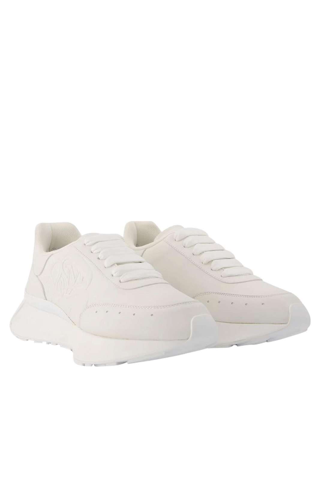 Alexander Mcqueen Sprint Runner Leather Men Sneakers in White
