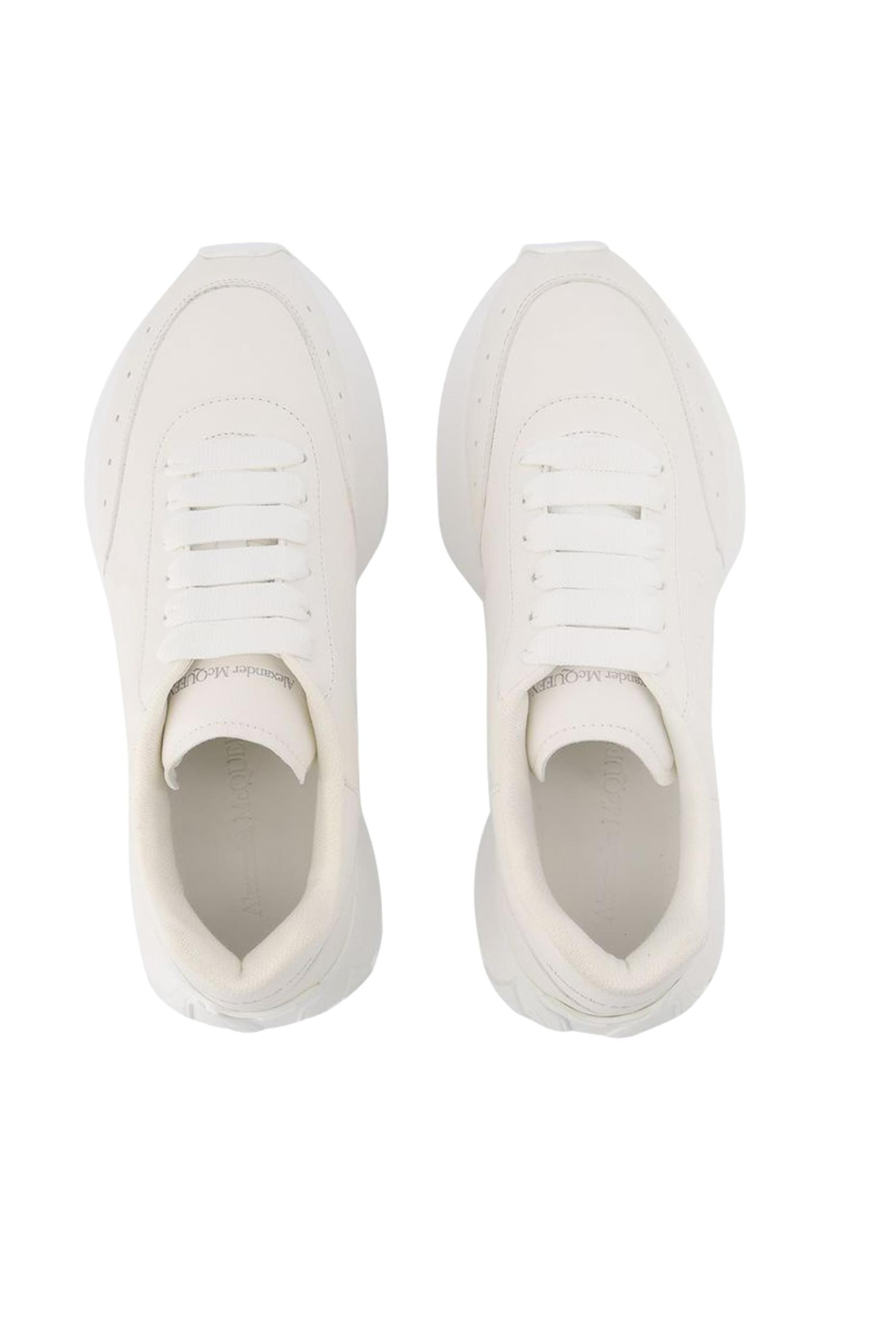 Alexander Mcqueen Sprint Runner Leather Men Sneakers in White