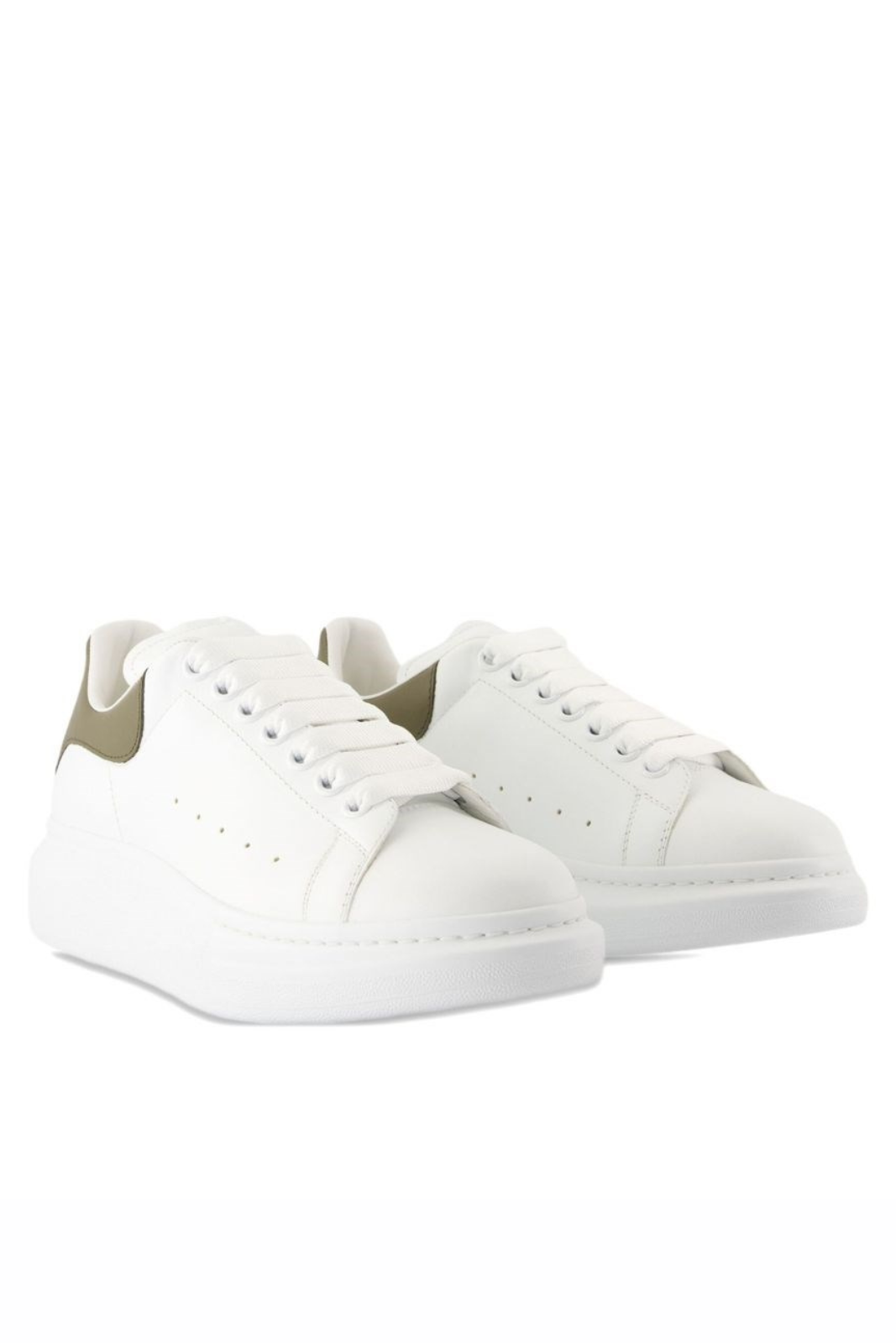 Alexander McQueen leather sneakers White Khaki