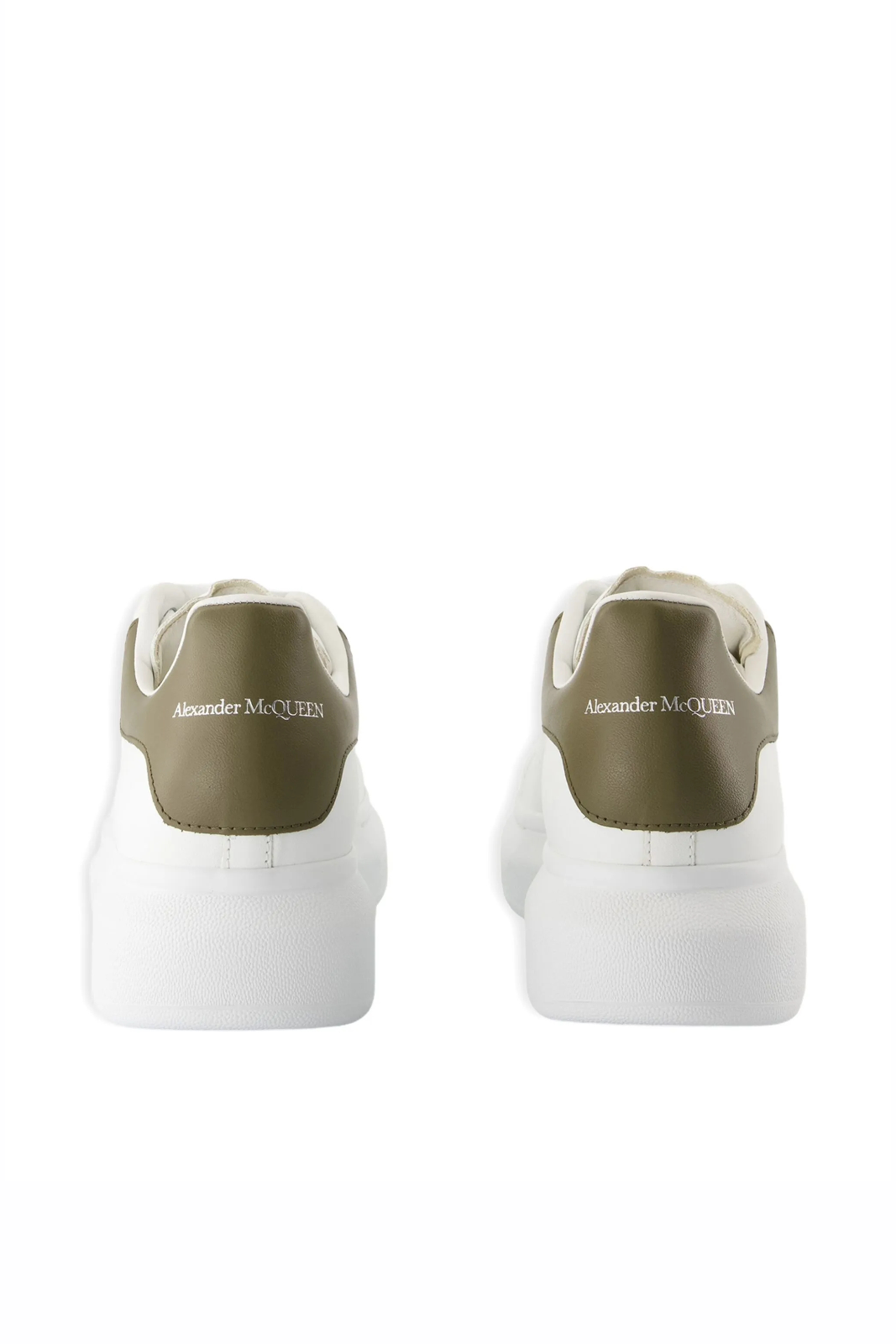 Alexander McQueen leather sneakers White Khaki