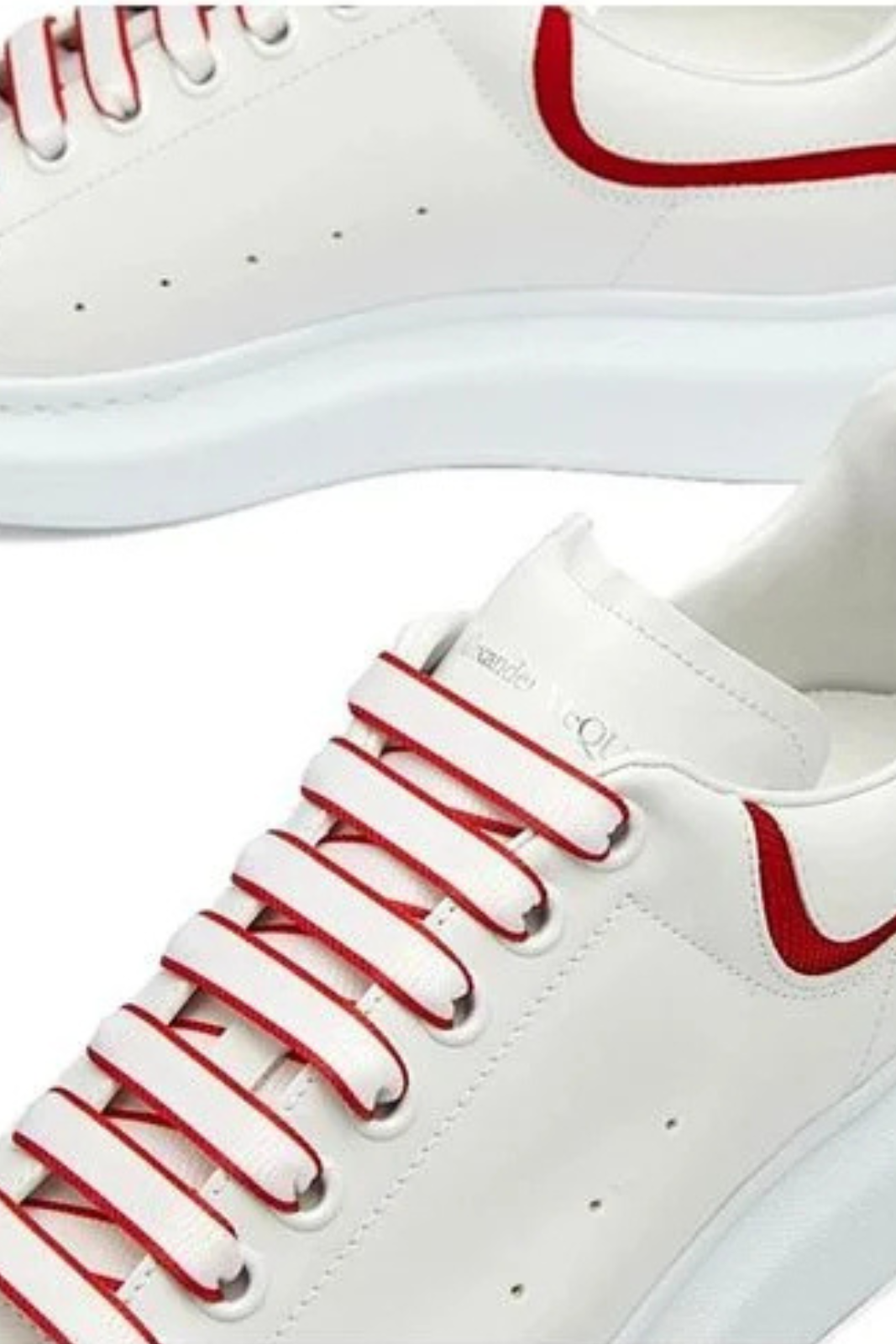 Alexander McQueen Sneakers Oversized White Red