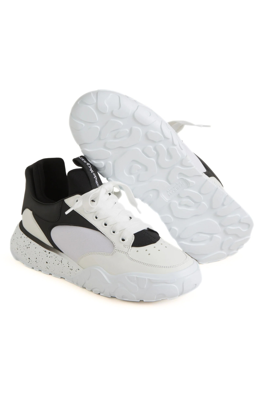 Alexander McQueen New Court Eco Man White Black Sneakers