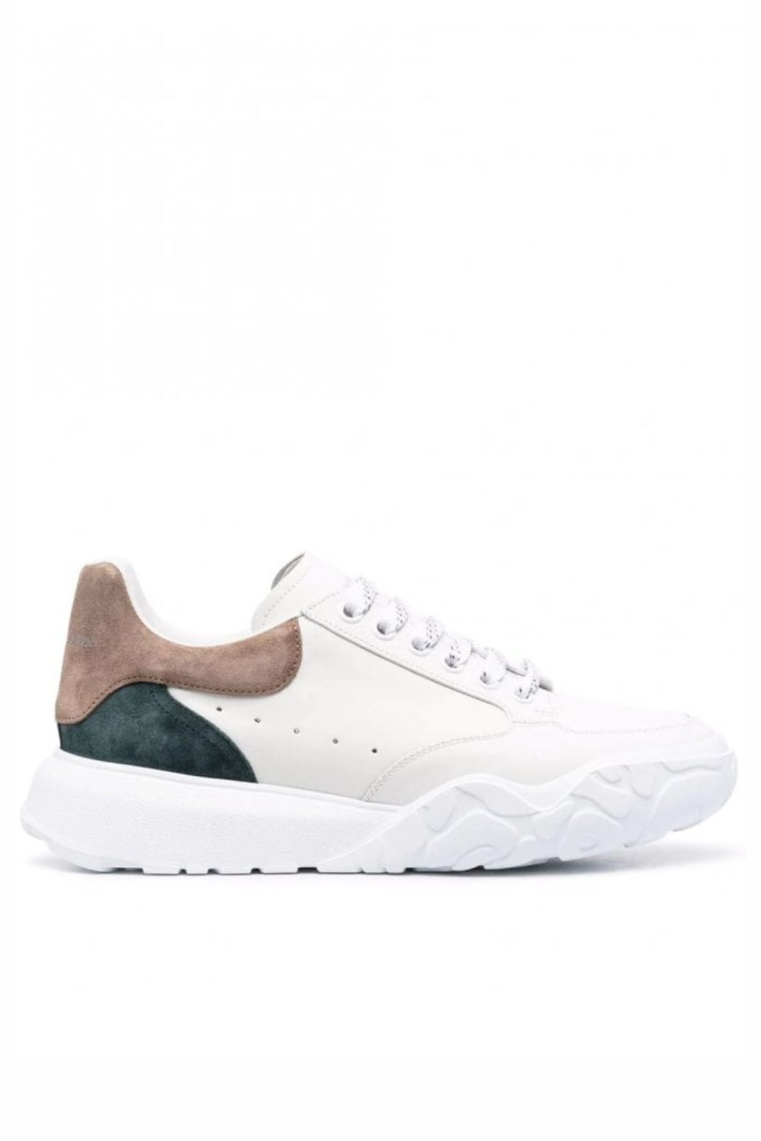 Alexander McQueen New Court Sneaker White, Beige, Green