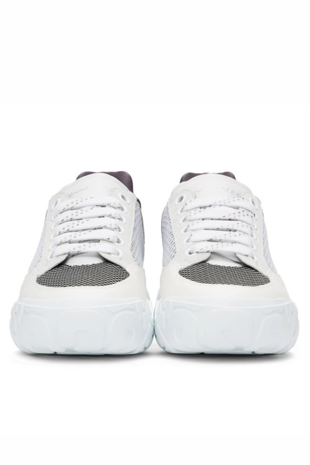Alexander McQueen Off-White and Grey Court Trainer Sneakers