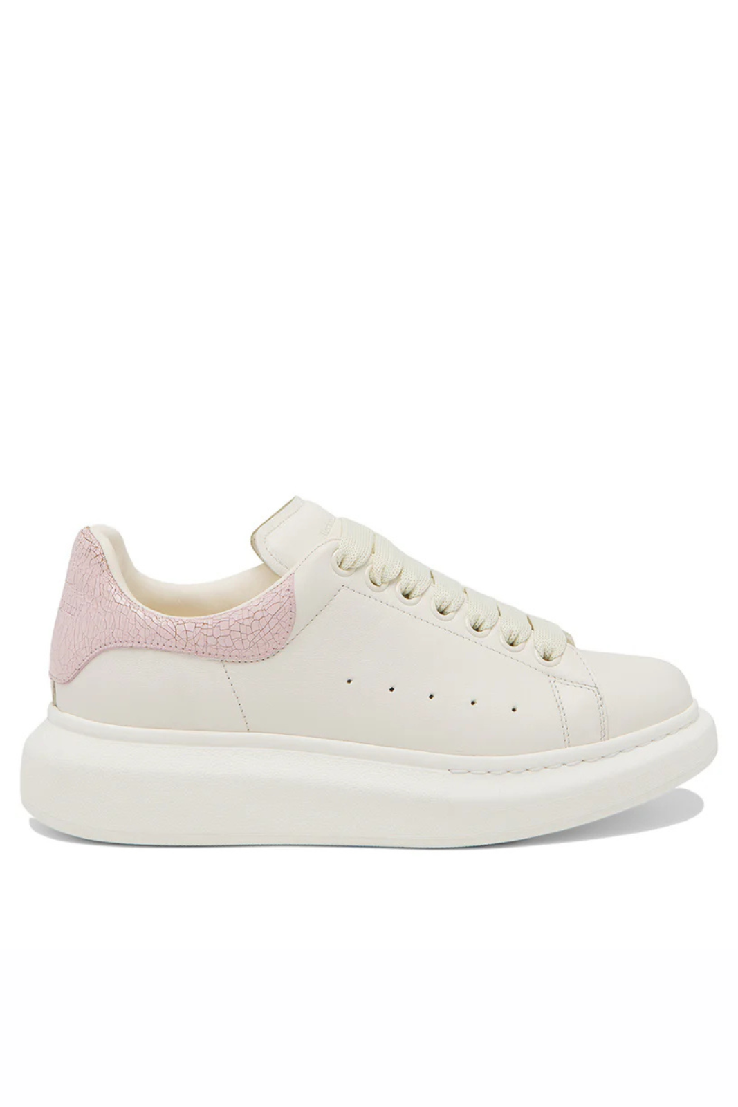 Alexander McQueen Oversize leather panelled sneakers White Pink
