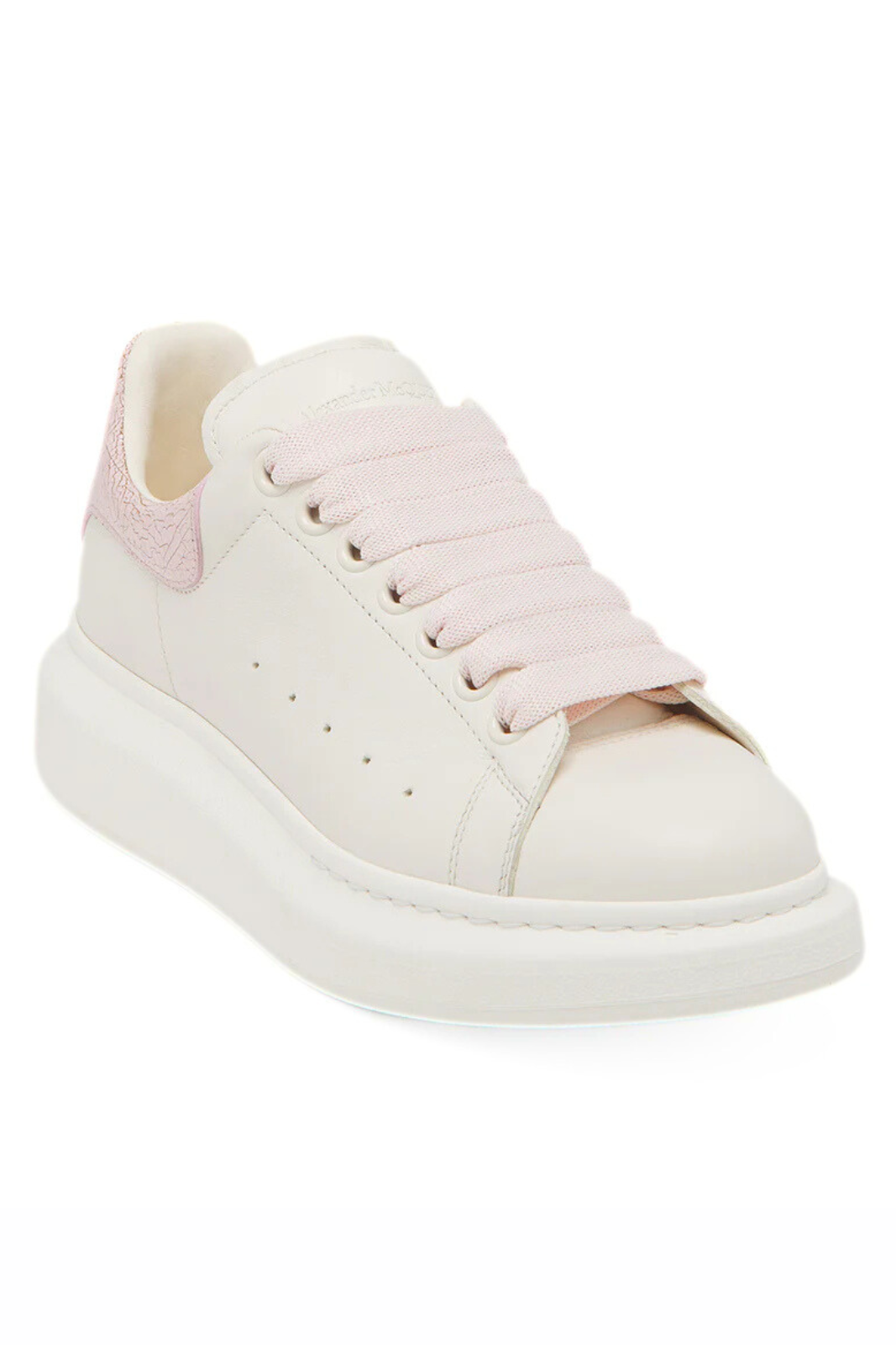 Alexander McQueen Oversize leather panelled sneakers White Pink