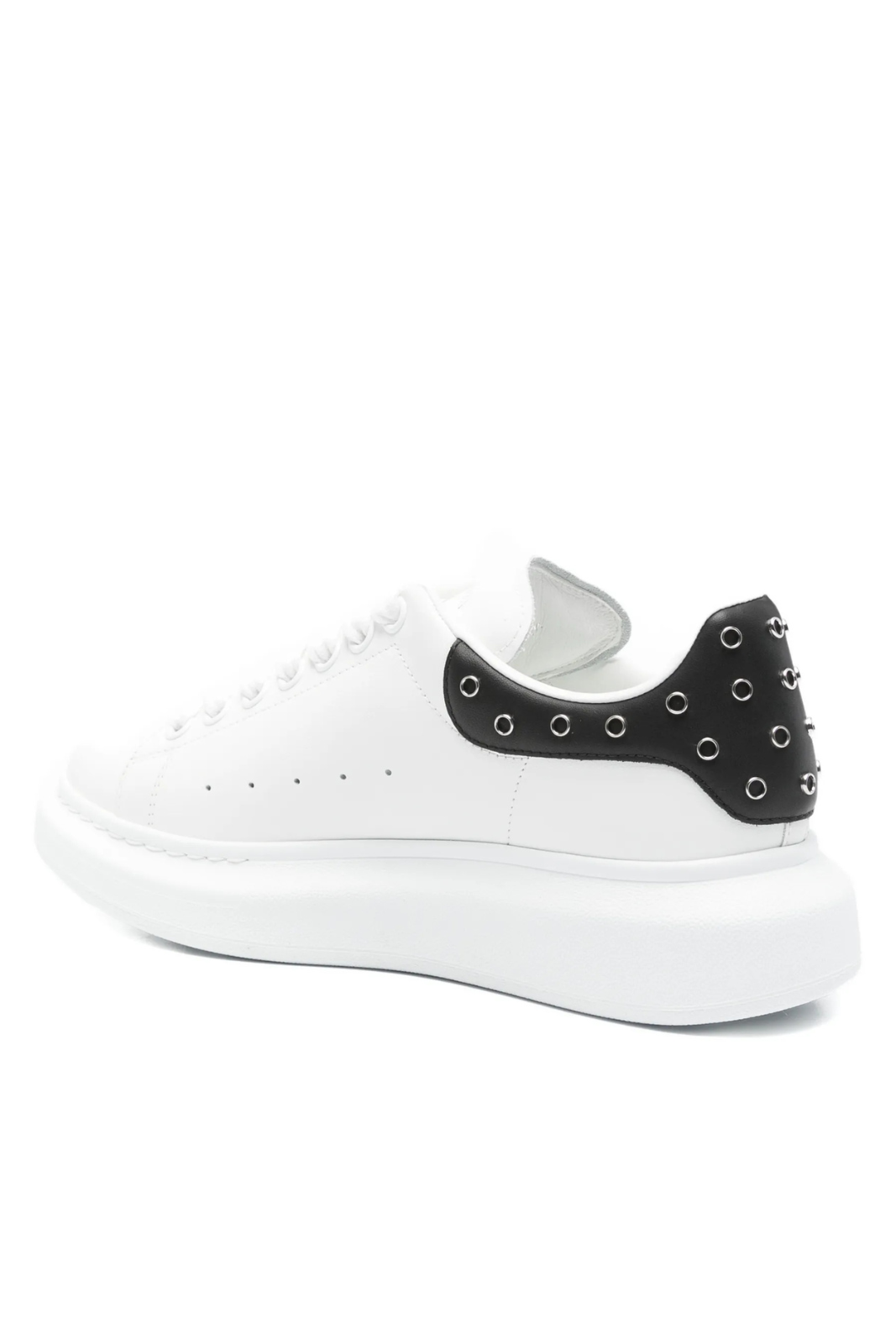 Alexander McQueen Oversized eyelet-details lace-up sneakers White Black