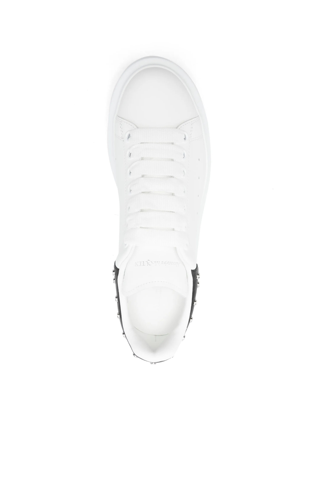 Alexander McQueen Oversized eyelet-details lace-up sneakers White Black