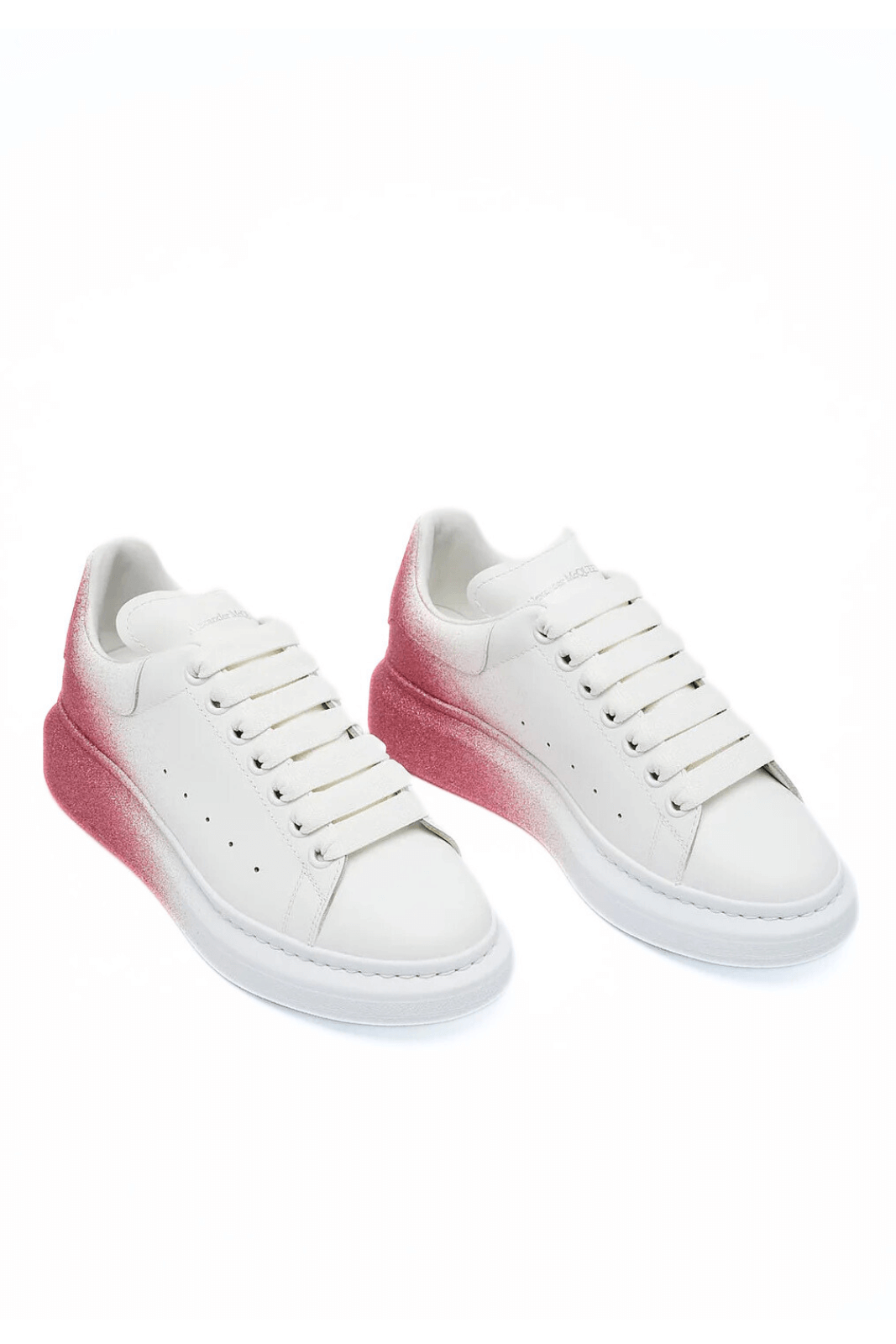 Alexander Mcqueen Oversized Gradient-effect Sneakers In White/pink