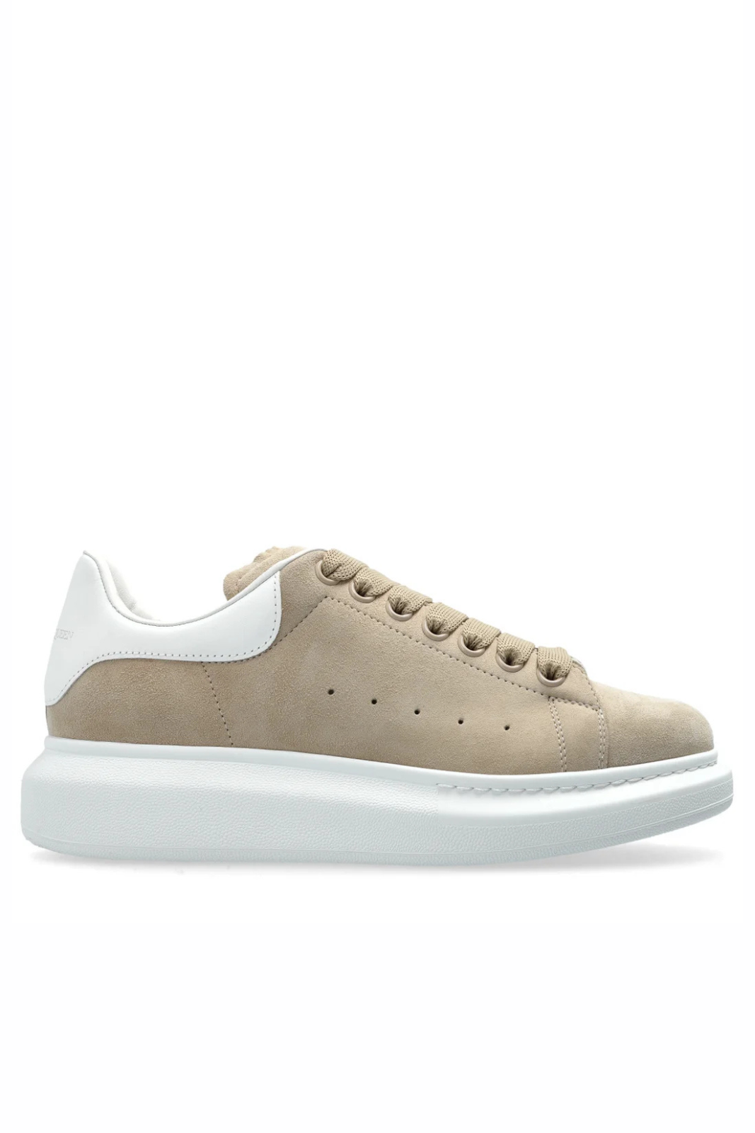 Alexander McQueen Oversized Lace-Up Sneakers Beige White