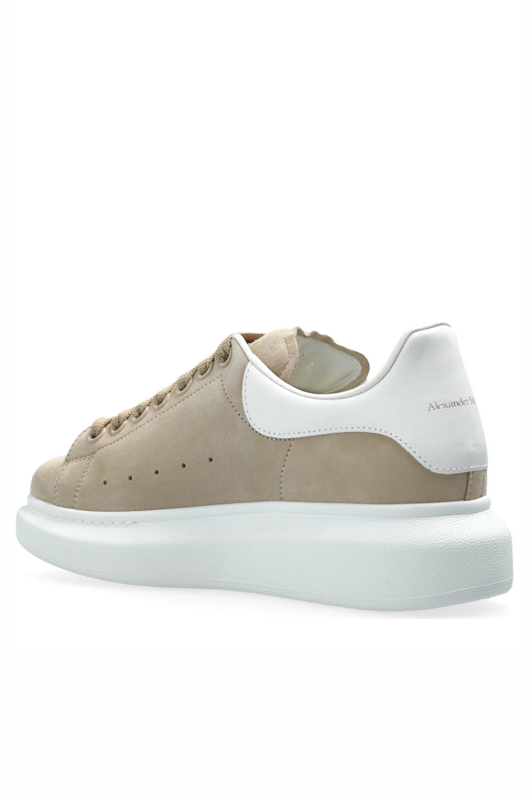 Alexander McQueen Oversized Lace-Up Sneakers Beige White